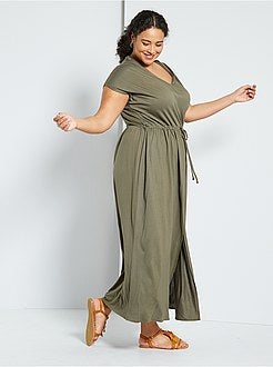 Robe longue fendue - Kiabi