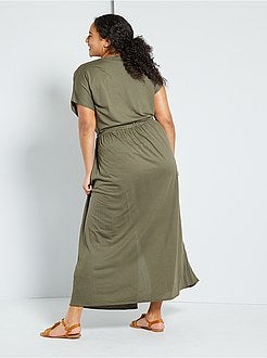 Robe longue fendue - Kiabi