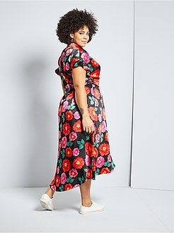 Robe longue fermeture croisée - Kiabi