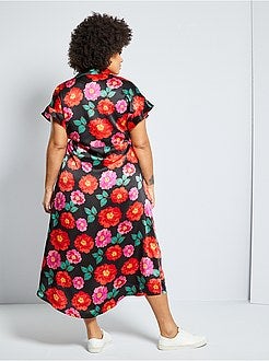 Robe longue fermeture croisée - Kiabi