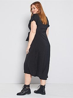 Robe longue fermeture croisée - Kiabi