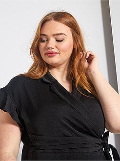 Robe longue fermeture croisée - Kiabi