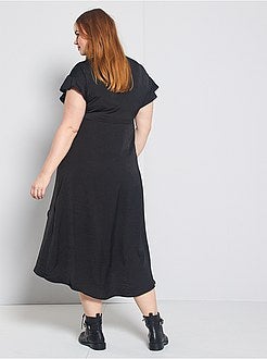 Robe longue fermeture croisée - Kiabi