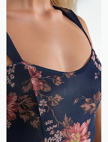 Robe longue fleurie à col carré hiccup