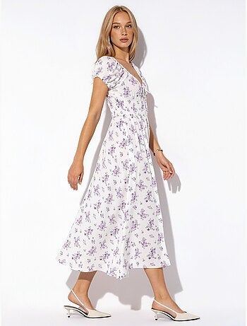 Robe longue fleurie en viscose busem