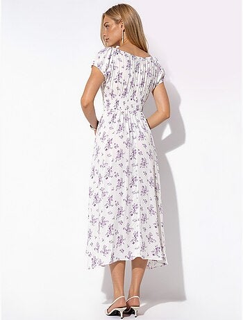 Robe longue fleurie en viscose busem