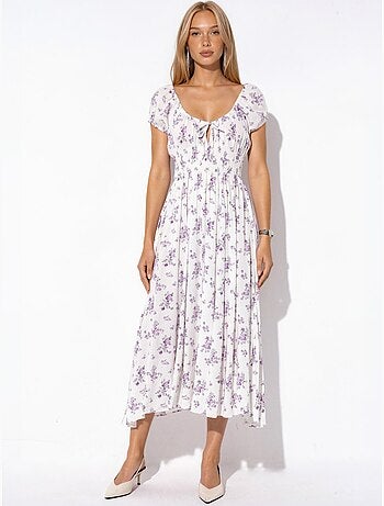 Robe longue fleurie en viscose busem