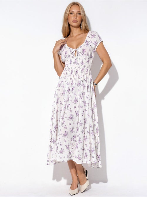 Robe longue fleurie en viscose busem - Kiabi