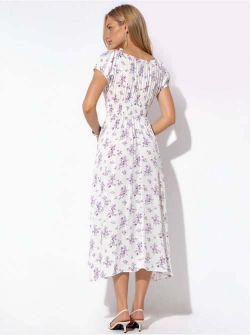 Robe longue fleurie en viscose busem - Kiabi