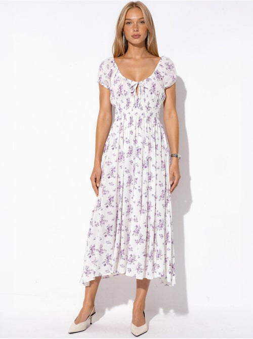 Robe longue fleurie en viscose busem - Kiabi