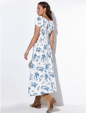 Robe longue fleurie en viscose busem