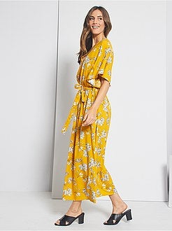 Robe longue fleurie - Kiabi