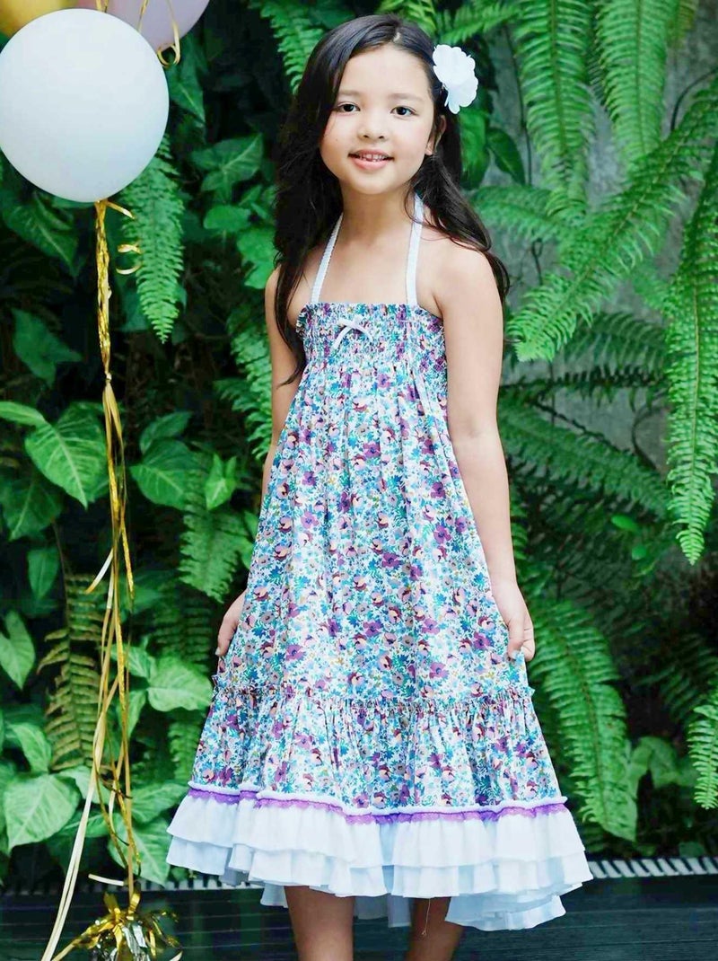 Robe Longue Fleurie Liberty  Bohème   2-en-1  ESMERALDA - La Faute à Voltaire Violet - Kiabi