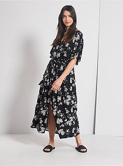 Robe longue fleurie - Kiabi