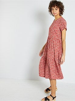 Robe longue fleurie - Kiabi