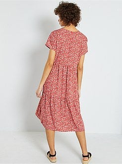 Robe longue fleurie - Kiabi