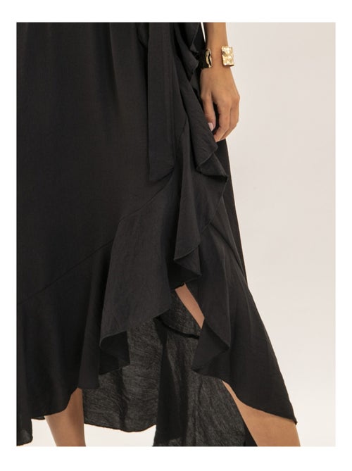 Robe longue fluide avec volants INIVA - Kiabi