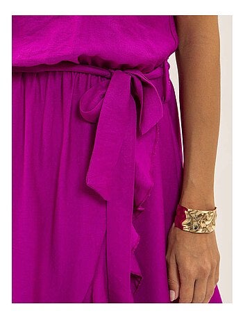 Robe longue fluide avec volants INIVA