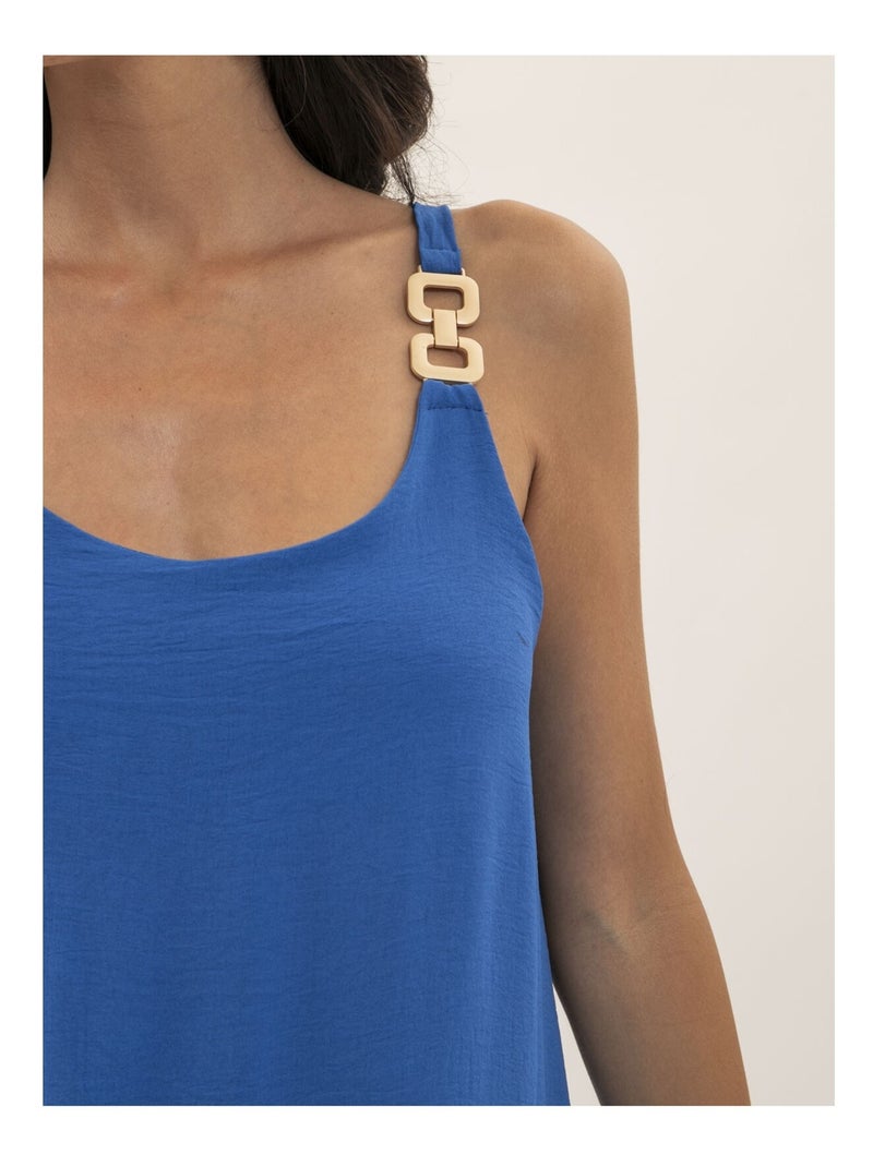 Robe longue fluide IDOZANE Bleu roi - Kiabi