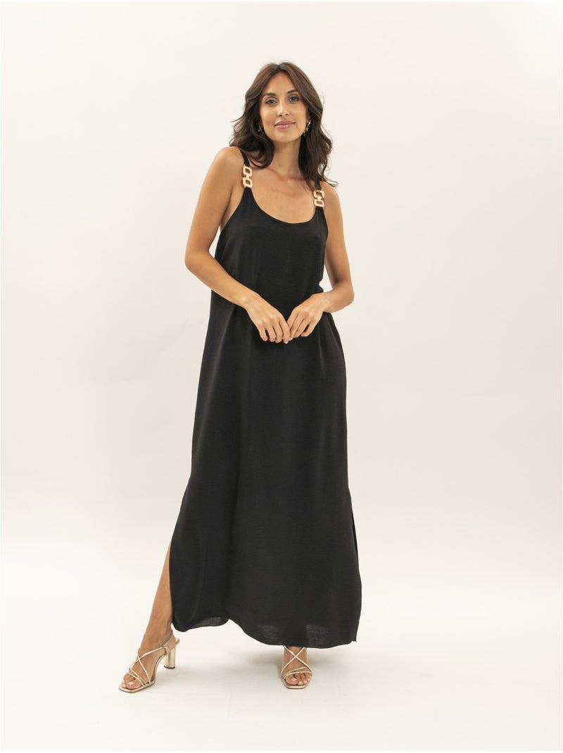 Robe longue fluide IDOZANE Noir - Kiabi