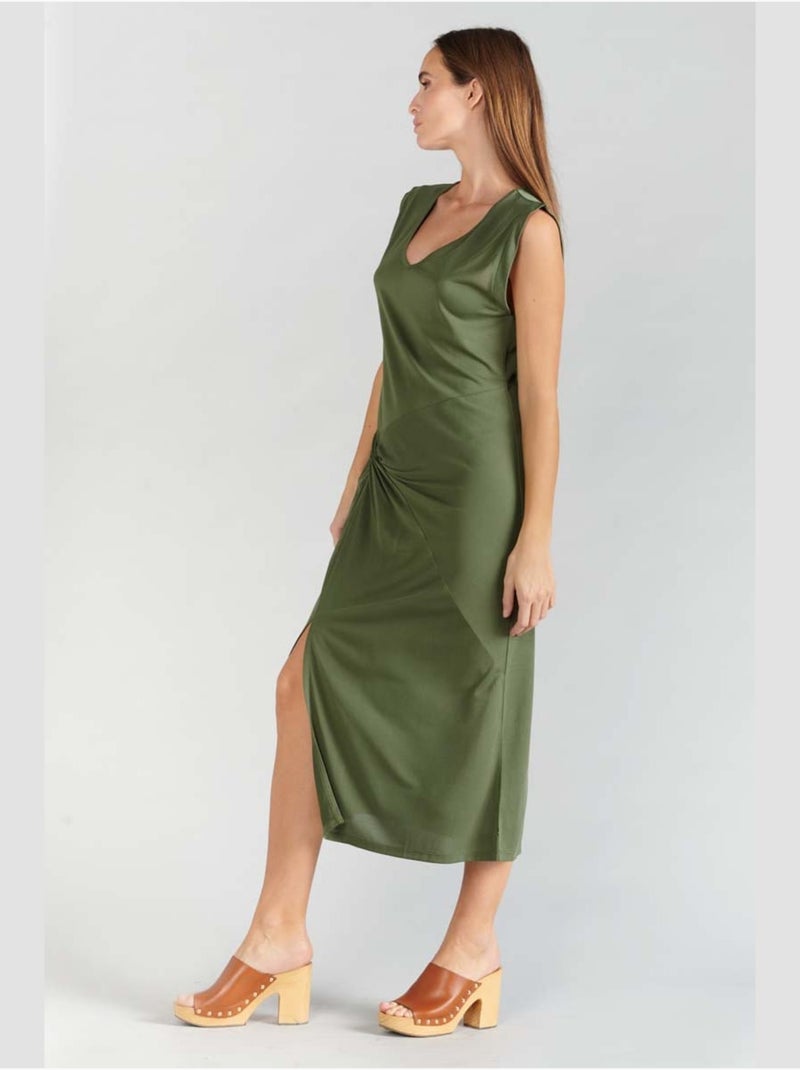 Robe longue GANA droite 'Le Temps Des Cerises' Vert - Kiabi