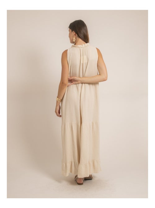 Robe longue gaze de coton IJELMA - Kiabi