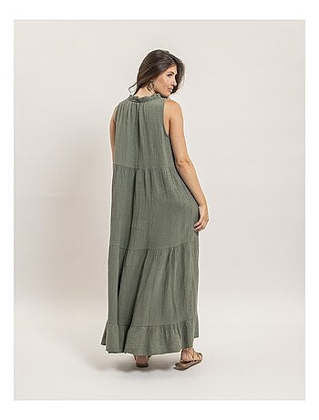 Robe longue gaze de coton IJELMA