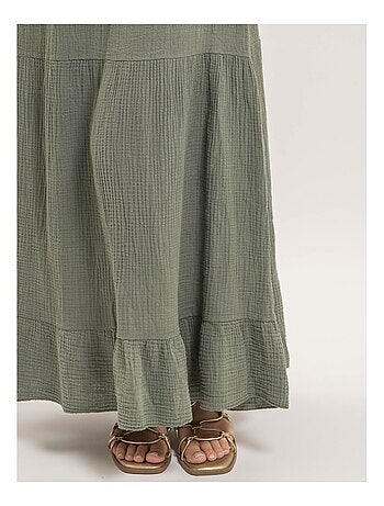 Robe longue gaze de coton IJELMA