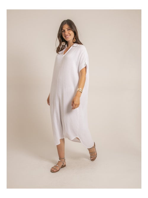Robe longue gaze de coton IPELOR - Kiabi