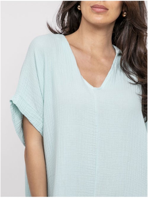 Robe longue gaze de coton IPELOR - Kiabi