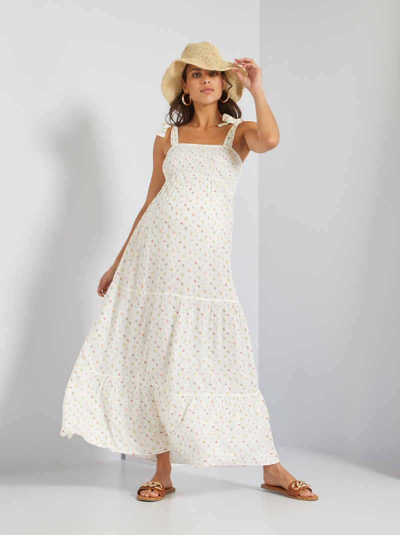 Robe Bohème Robe Longue Blanche Femme Enceinte Robe