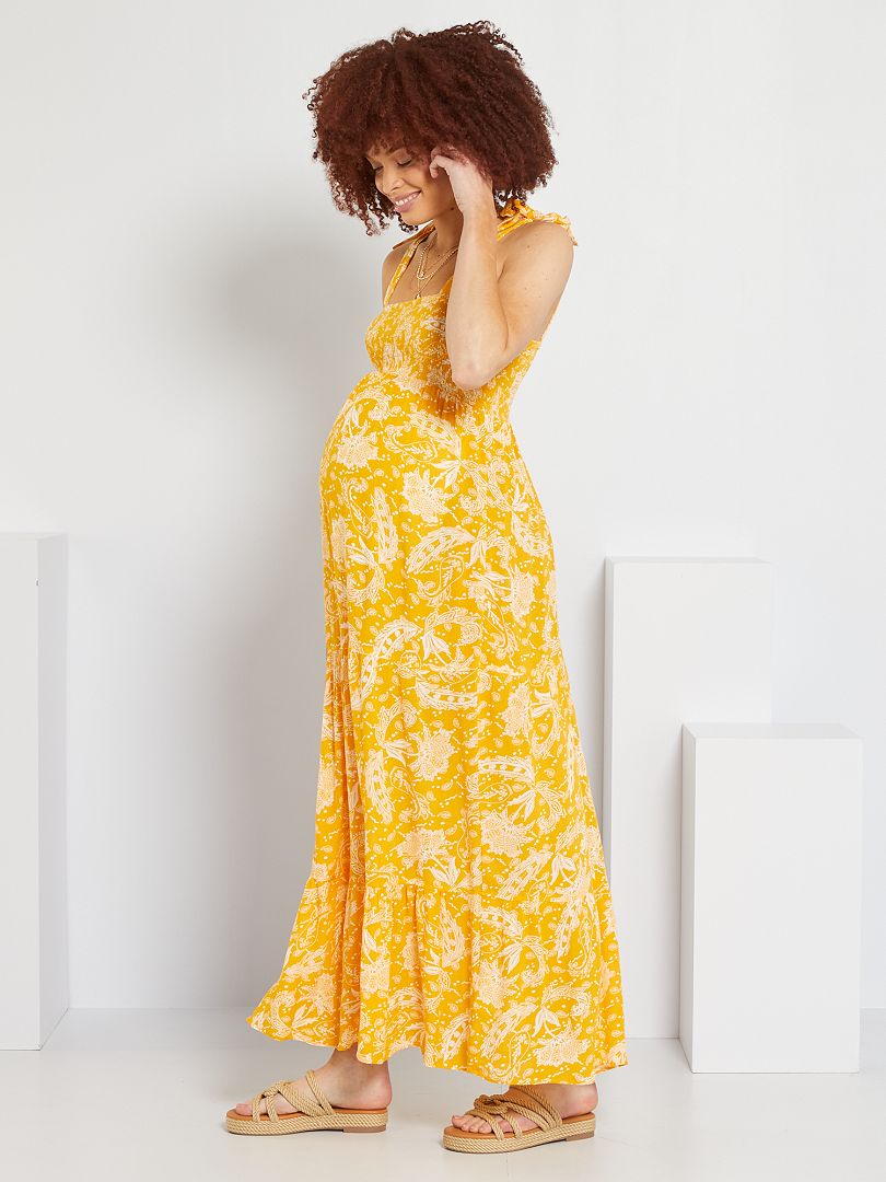 Robe longue grossesse Jaune Kiabi 22.00€