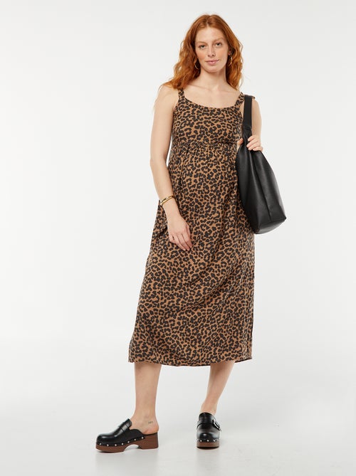 Robe longue grossesse sans manches - Kiabi