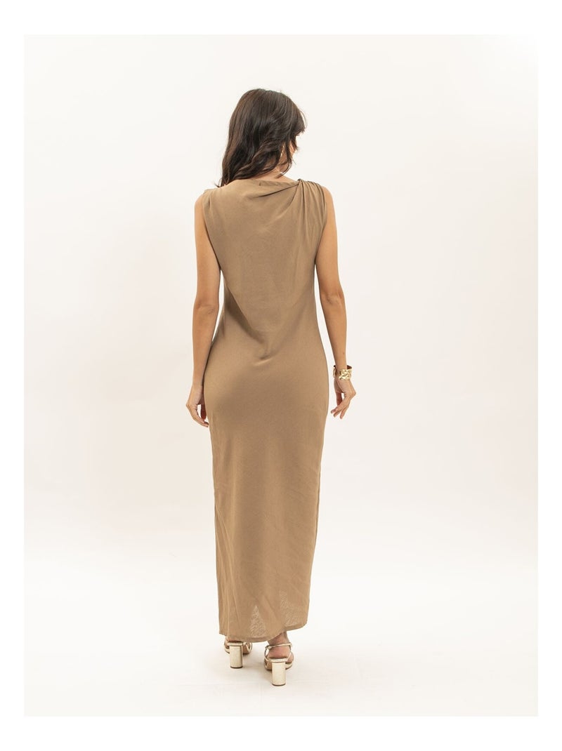 Robe longue IDELIA Beige - Kiabi
