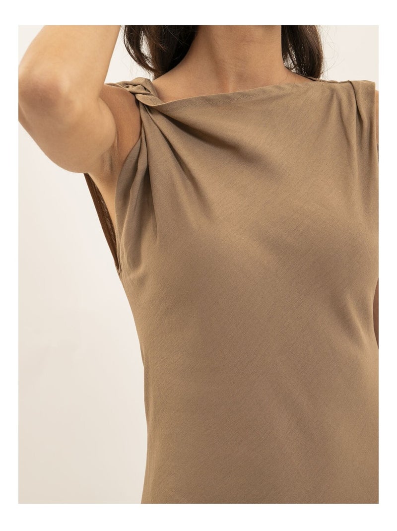Robe longue IDELIA Beige - Kiabi
