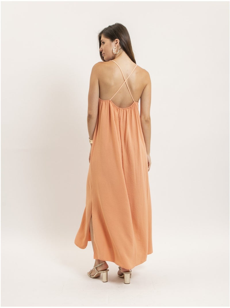 Robe longue IGGY Orange corail - Kiabi