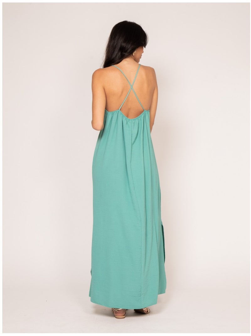 Robe longue IGGY Vert d'eau - Kiabi