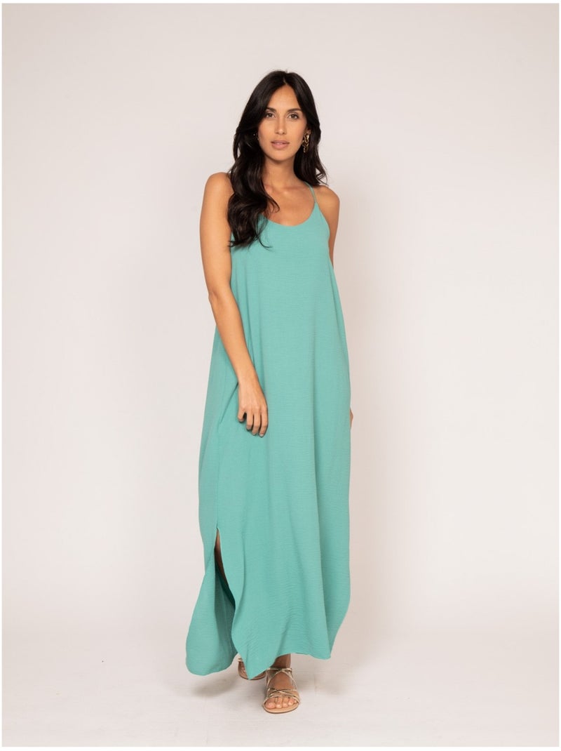 Robe longue IGGY Vert d'eau - Kiabi