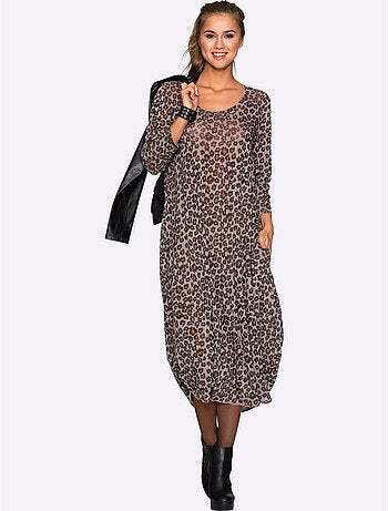 Robe Longue Imitation Tricot Fin - Taille Standard - Witt