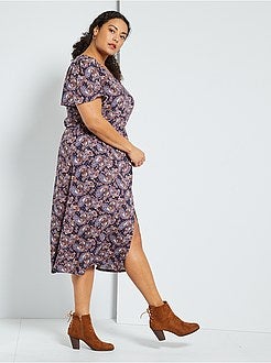 Robe longue imprimé cachemire - Kiabi