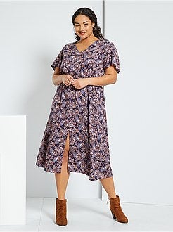 Robe longue imprimé cachemire - Kiabi