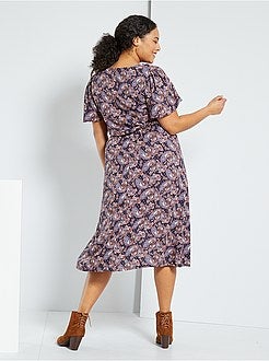 Robe longue imprimé cachemire - Kiabi