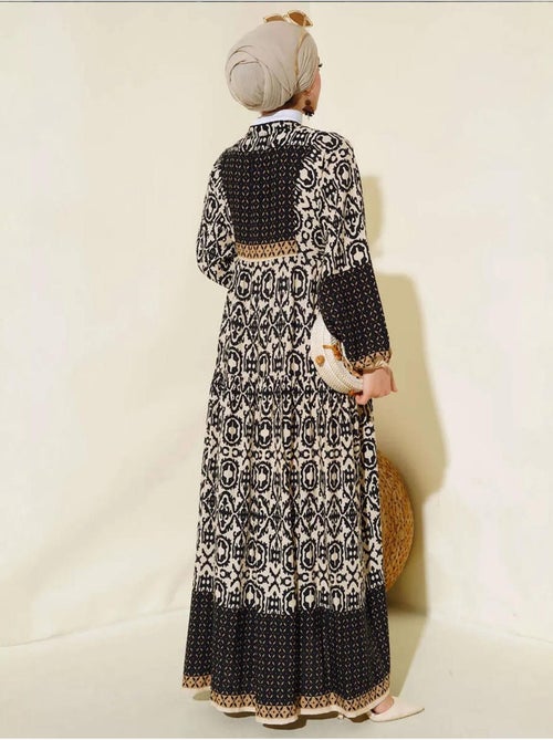 Robe longue imprimée à col en v bdart - Kiabi Robe longue imprimée à col en v bdart - Kiabi