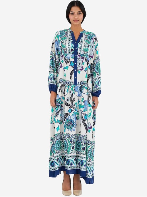 Robe longue imprimée à col en v bdart - Kiabi Robe longue imprimée à col en v bdart - Kiabi
