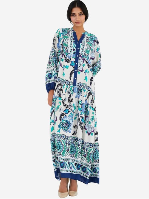 Robe longue imprimée à col en v bdart - Kiabi Robe longue imprimée à col en v bdart - Kiabi