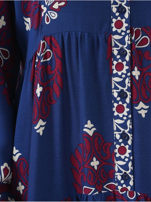 Robe longue imprimée à col en v bdart - Kiabi Robe longue imprimée à col en v bdart - Kiabi