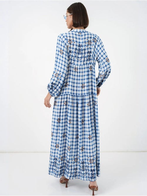 Robe longue imprimée à col en v bdart - Kiabi Robe longue imprimée à col en v bdart - Kiabi