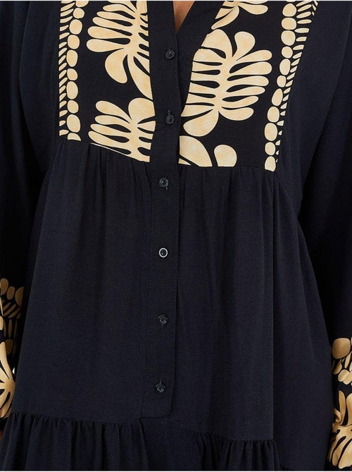 Robe longue imprimée à col en v bdart - Kiabi Robe longue imprimée à col en v bdart - Kiabi