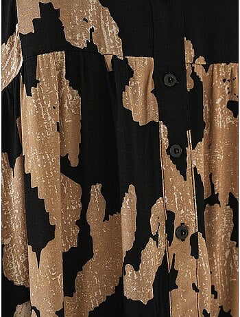 Robe longue imprimée à col en v bdart