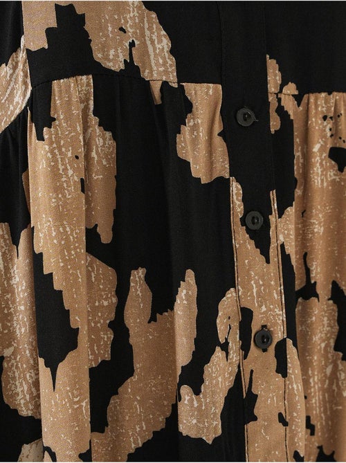 Robe longue imprimée à col en v bdart - Kiabi Robe longue imprimée à col en v bdart - Kiabi